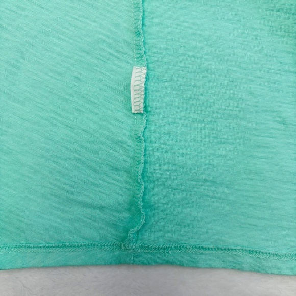 L.L. Bean Women’s Organic Cotton Tee, Split Neck, Short-Sleeve, Fresh Mint/Green - Picture 4 of 9